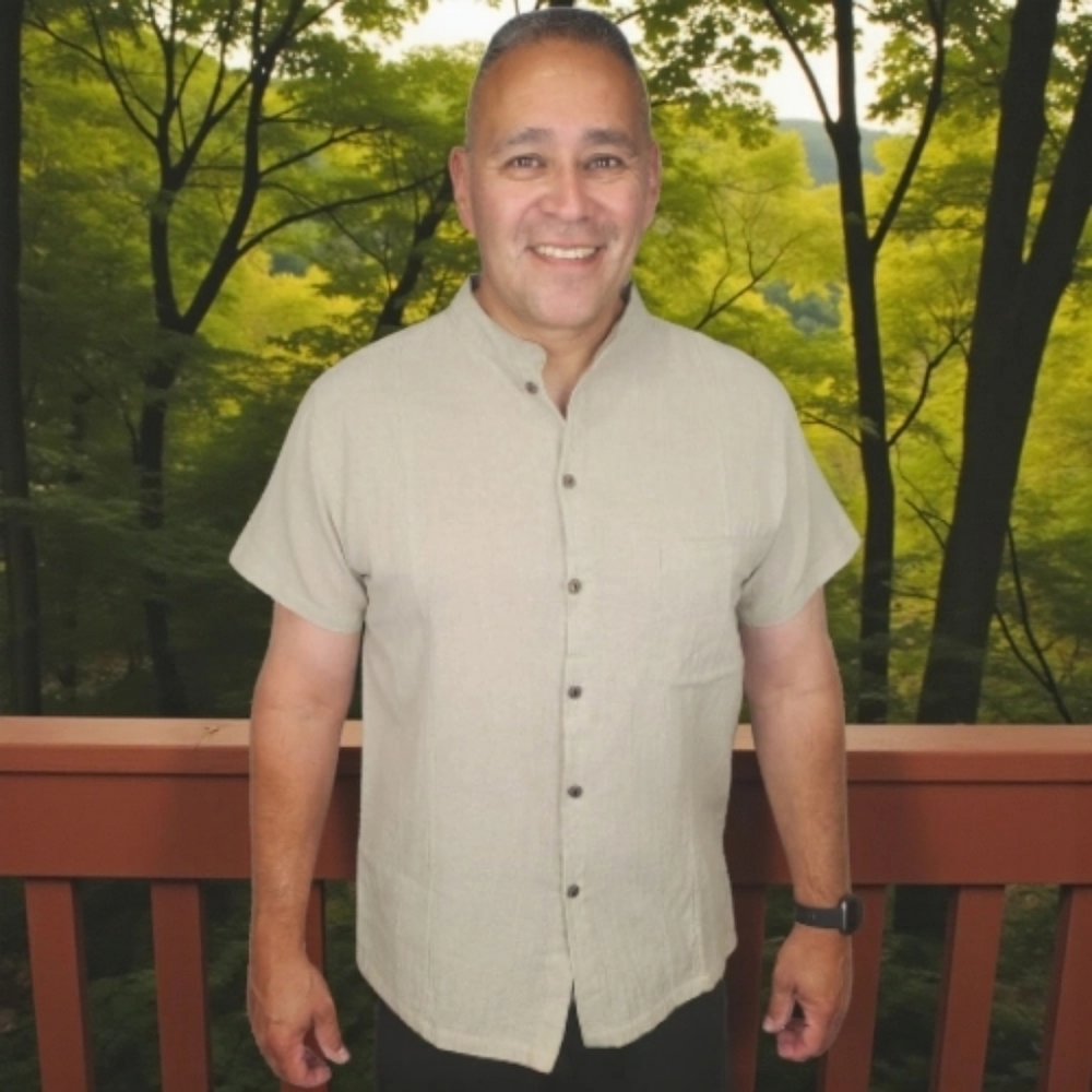 Natural Men's Button-down Shirt